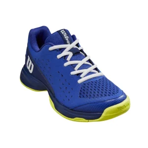 Wilson - Junior Rush Pro L Blue/Yellow Court Shoes