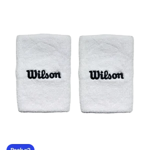 Wilson wristband white (2 pack )